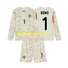Maillot de Foot Maroc Yassine Bounou 1 Extérieur Gardien 2024 Manches Longues - Enfant